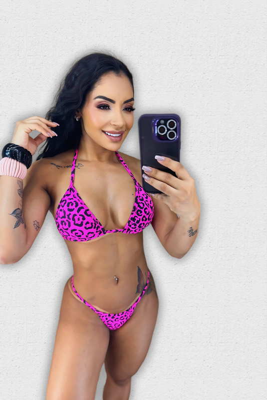 Biquíni Virginia Animal Print Rosa