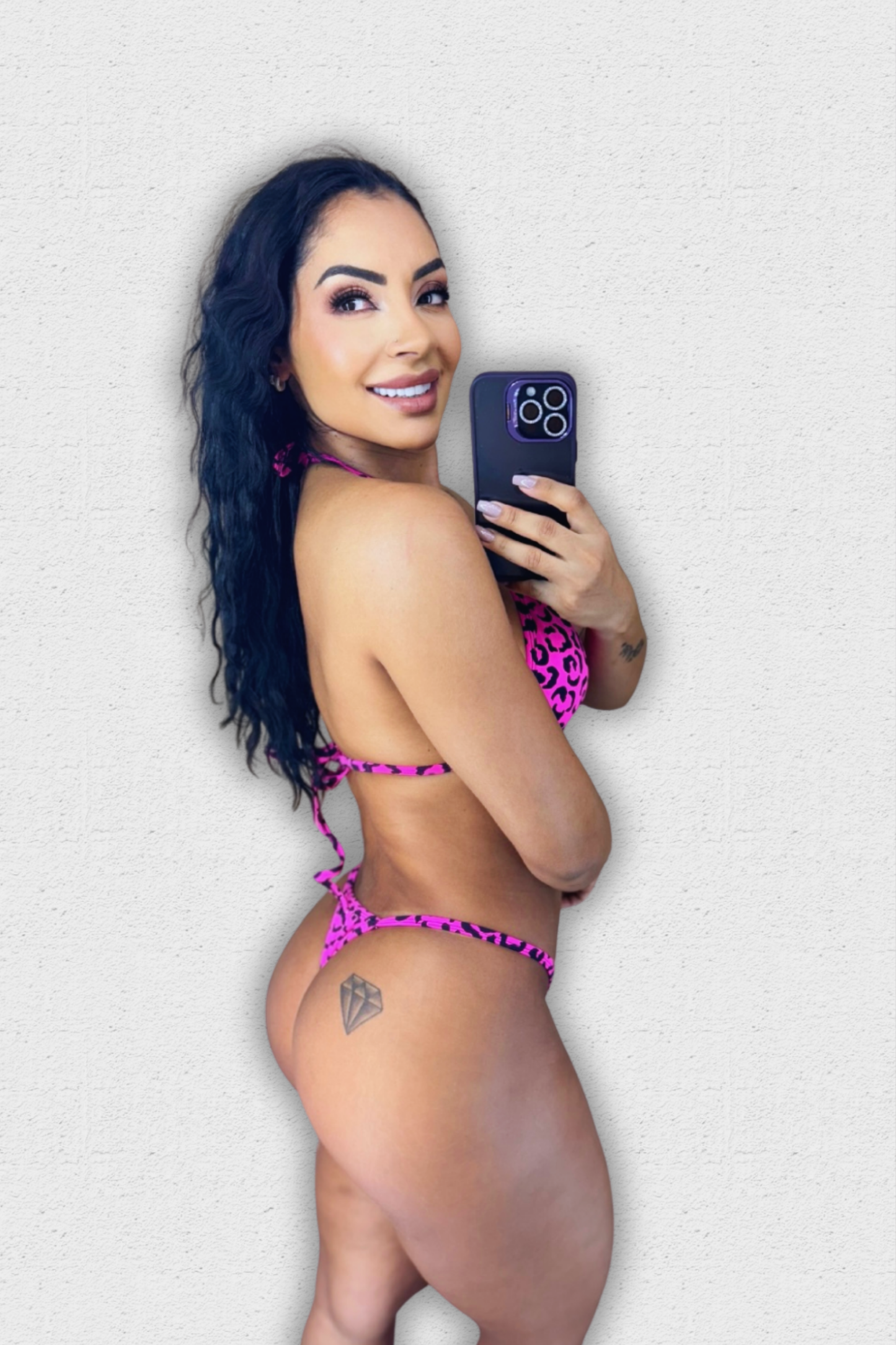 Biquíni Virginia Animal Print Rosa