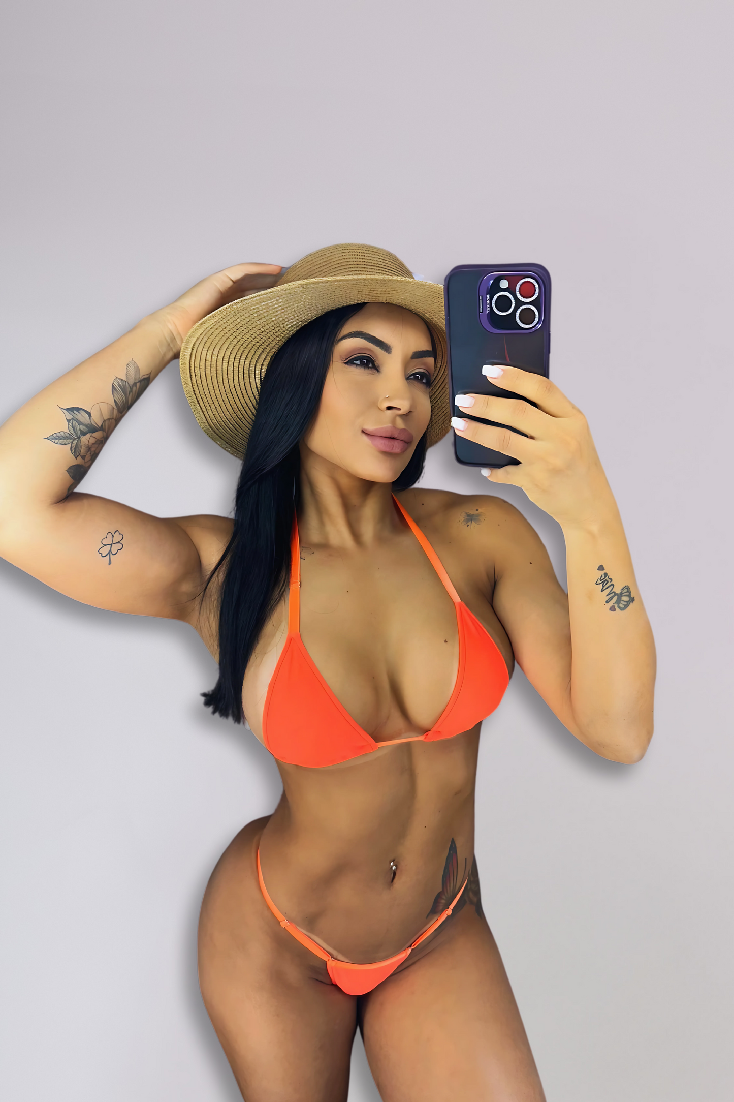 Biquíni de Fita para Bronzeamento Laranja