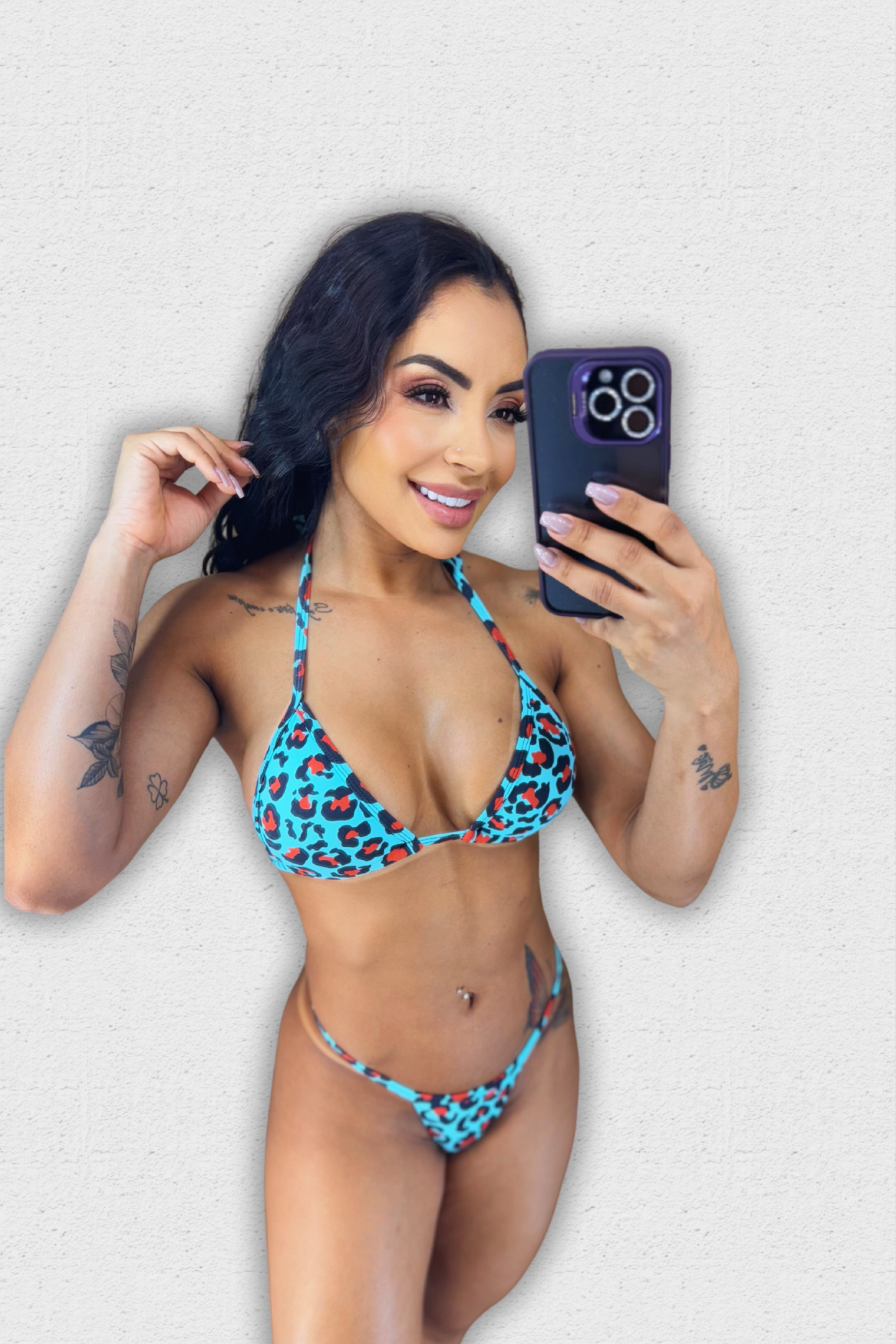 Biquíni Virginia Animal Print Azul