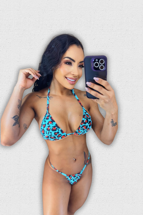 Biquíni Virginia Animal Print Azul