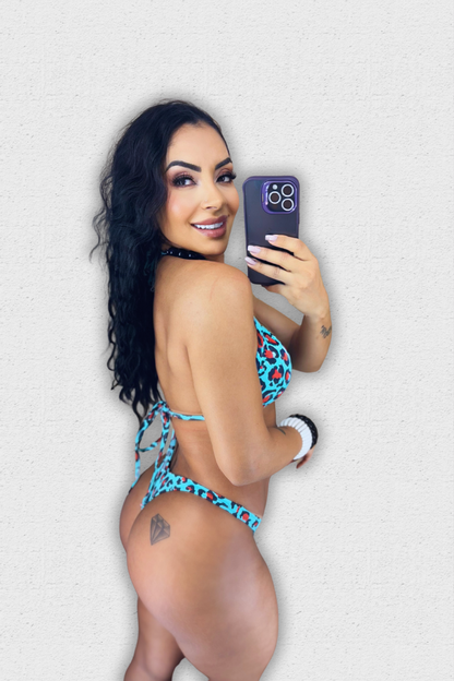 Biquíni Virginia Animal Print Azul